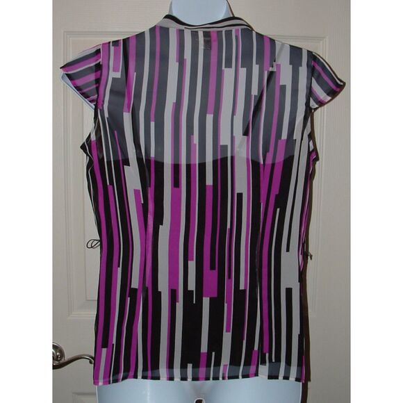 Colorful Sz Large Casual or Dress Belt, Cami & Button Up Ruffled Shirt 3 pc Set - Picture 3 of 6